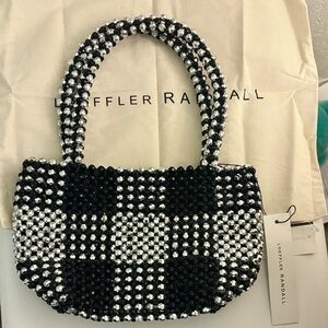 Loeffler Randall Checkered Beaded Shoulder Bag
